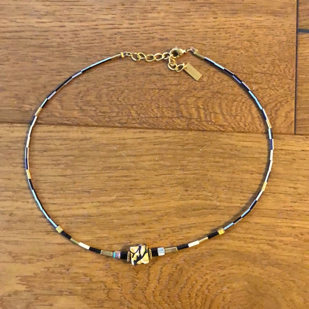 Vintage beaded stone choker